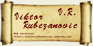 Viktor Rubežanović vizit kartica